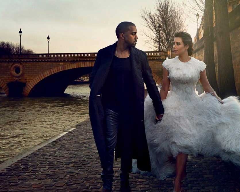 Kim Kardashian y Kanye West en la revista Vogue