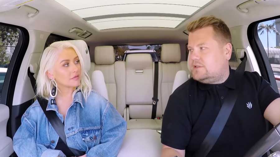 Christina Aguilera en 'Carpool Karaoke'