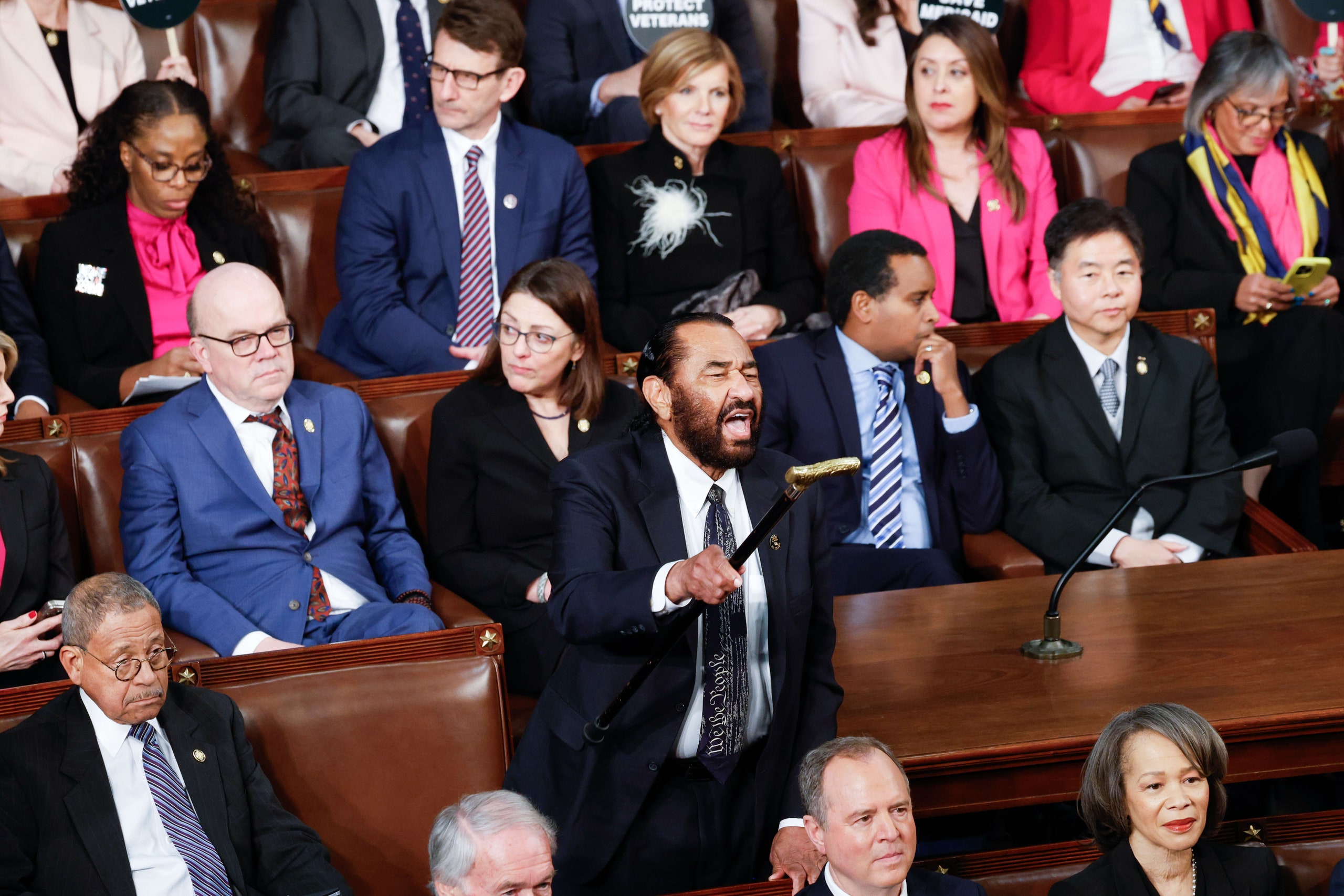 Partido Demócrata - Image may contain Al Green Adam Schiff Jim McGovern Sanford Bishop Lisa Blunt Rochester Ted Lieu and Stacey Plaskett