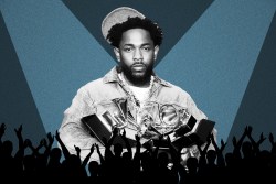 Happy Family USA - Kendrick Lamar standing in front of a screaming crowd