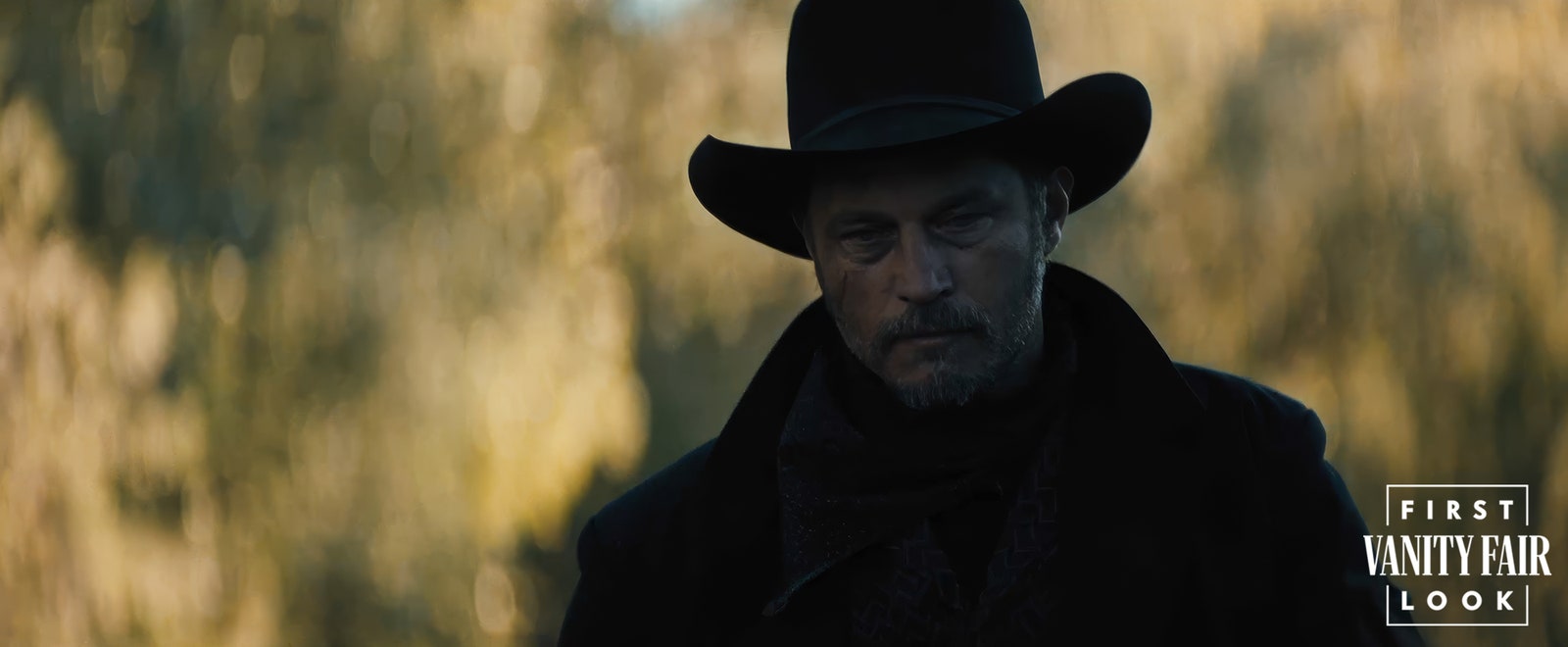 Rust - Image may contain Travis Fimmel Clothing Hat Photography Adult Person Sun Hat Face Head Portrait and Cowboy Hat